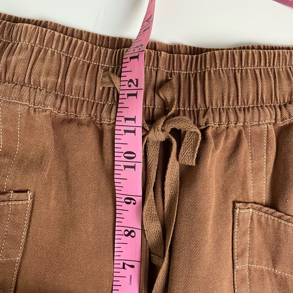FINAL SALE 🎈🎈Mittoshop Mineral Wash Wide Leg Elastic Waist Twill Pants - Picture 10 of 13
